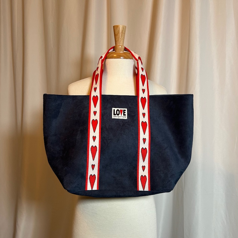 BRIGHTON VELVETEEN LOVE TOTE BAG